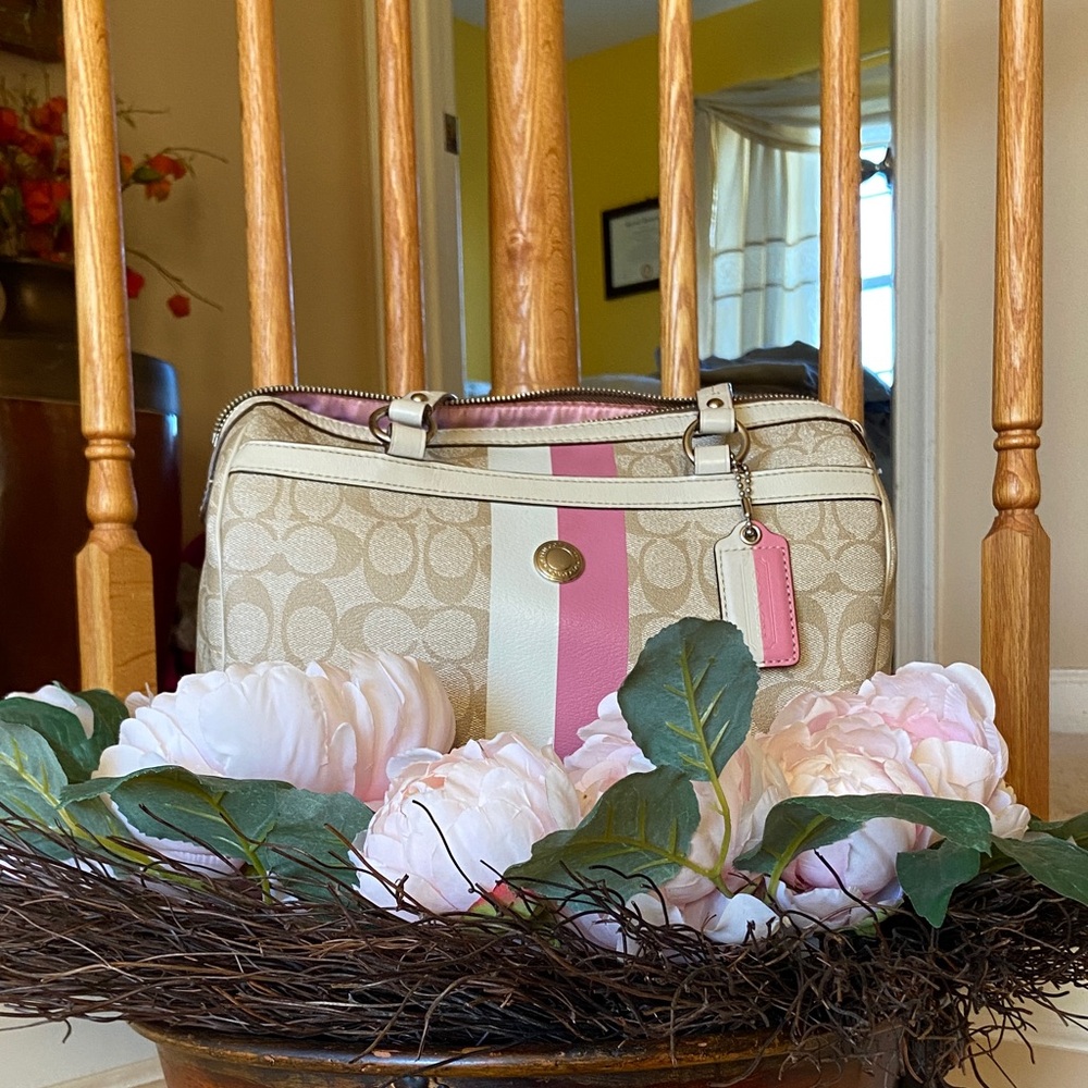 Coach Beige and Pink Purse